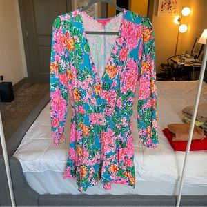 Lily Pulitzer floral romper dress size small